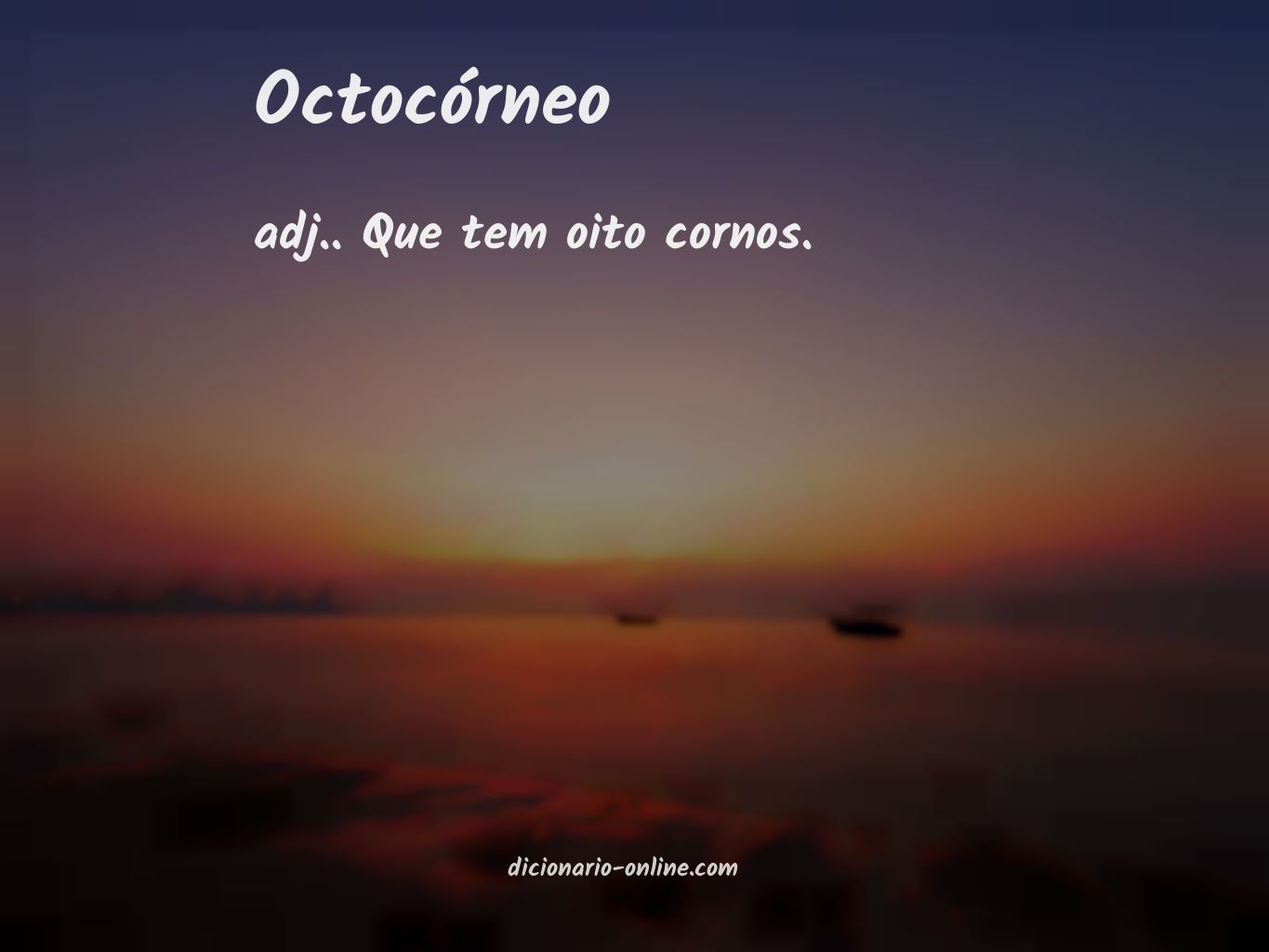 Significado de octocórneo