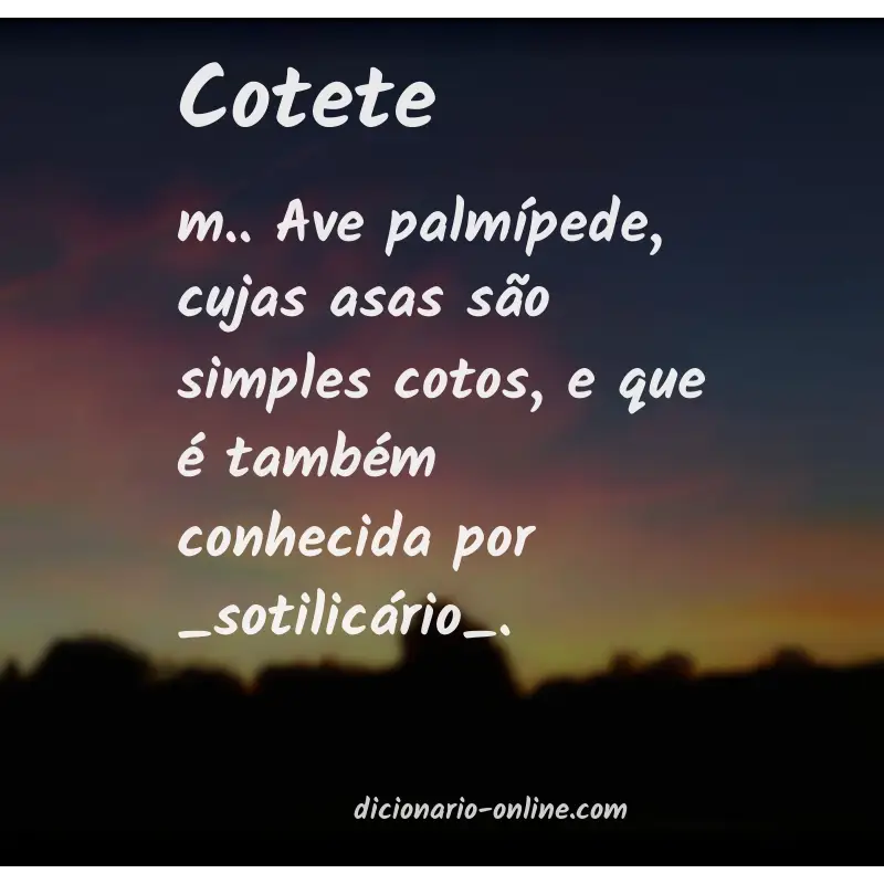 Significado de cotete
