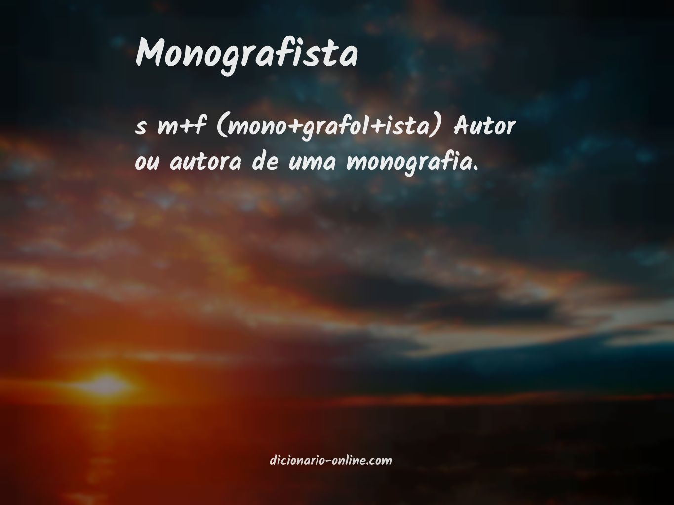 Significado de monografista