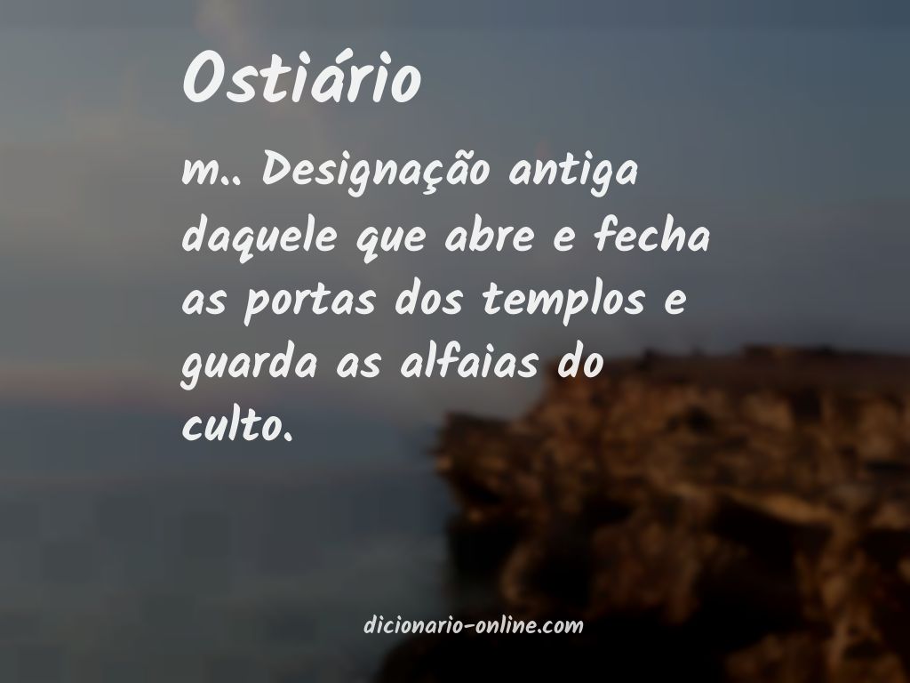 Significado de ostiário