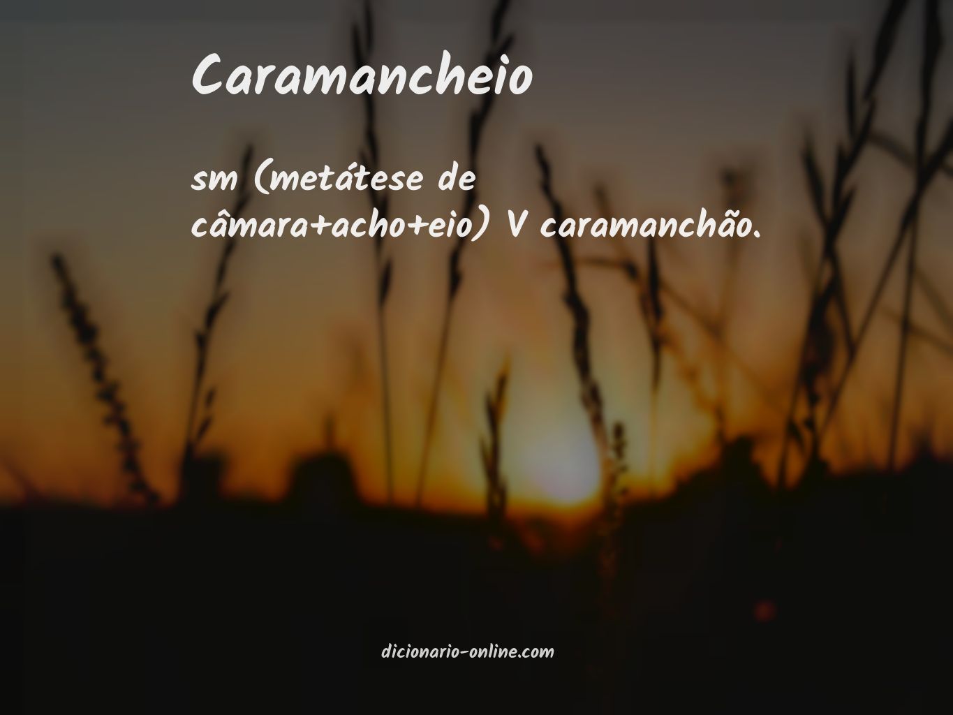 Significado de caramancheio