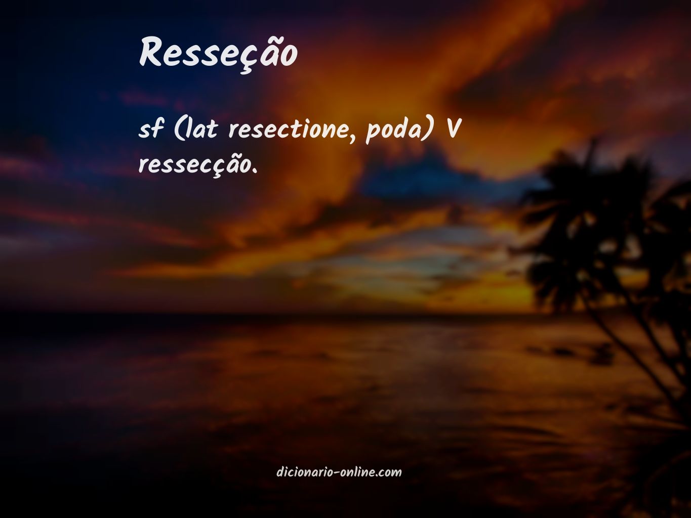 Significado de resseção