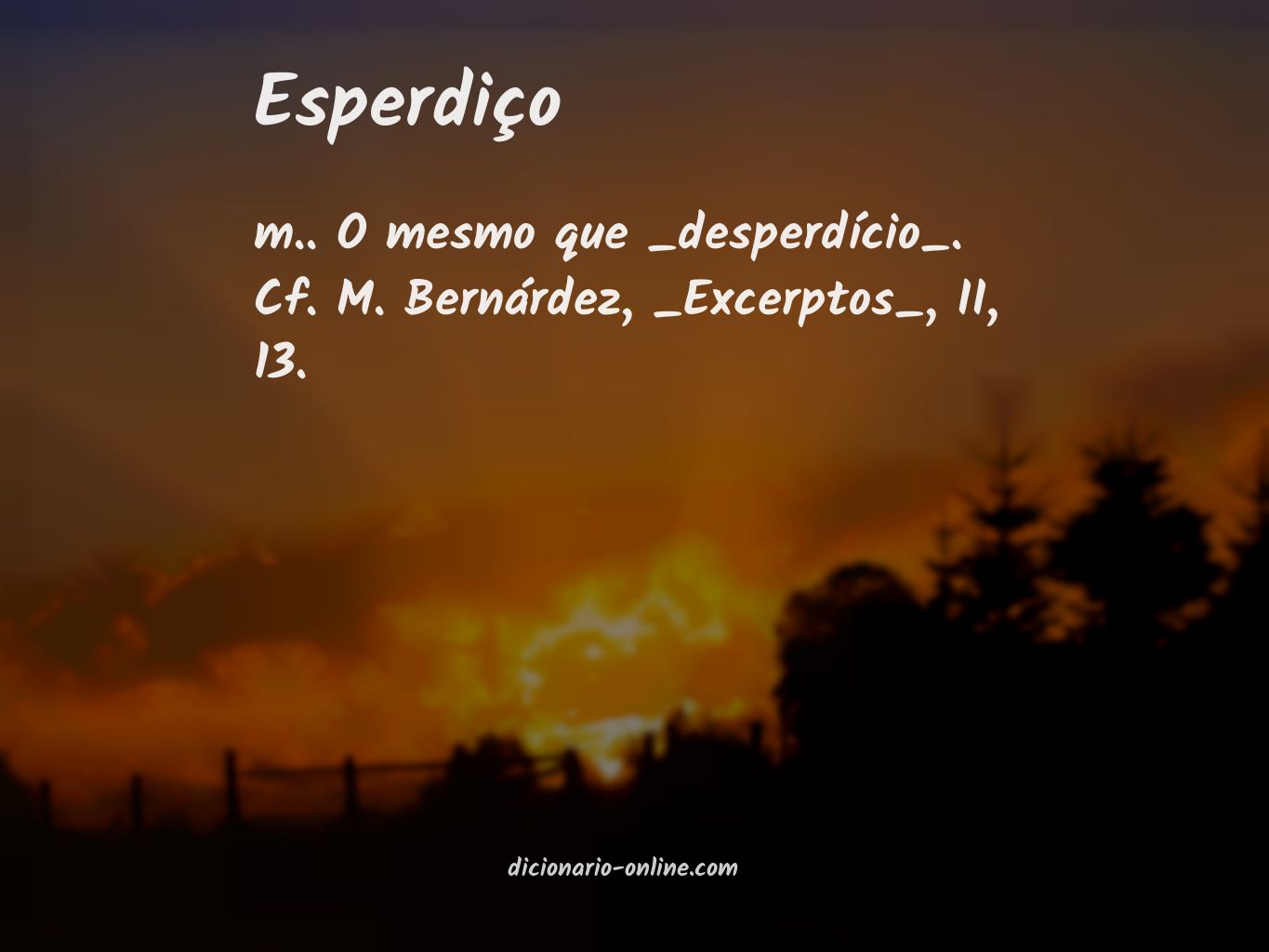 Significado de esperdiço