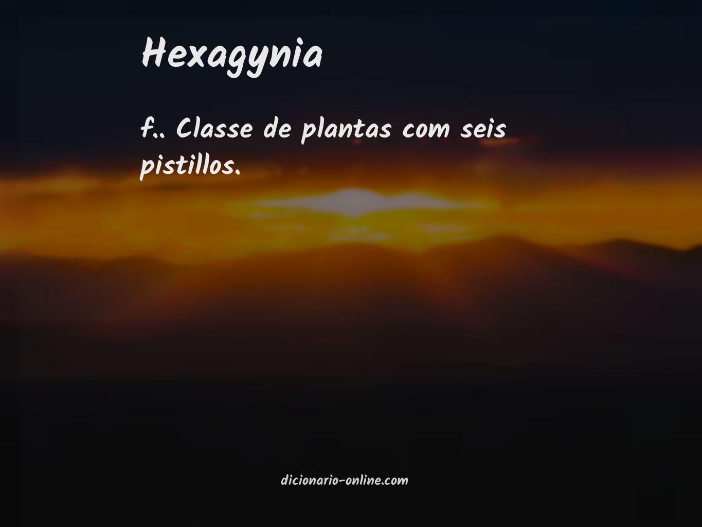 Significado de hexagynia