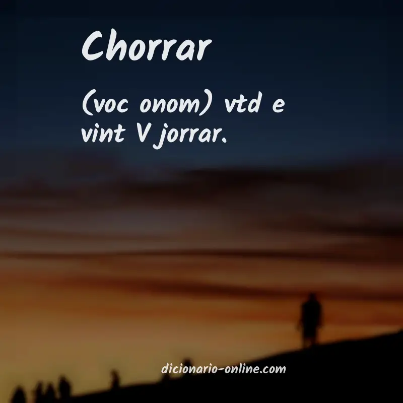 Significado de chorrar