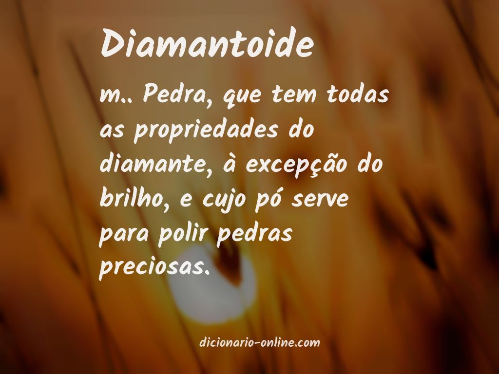 Significado de diamantoide