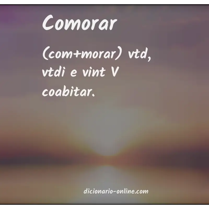 Significado de comorar
