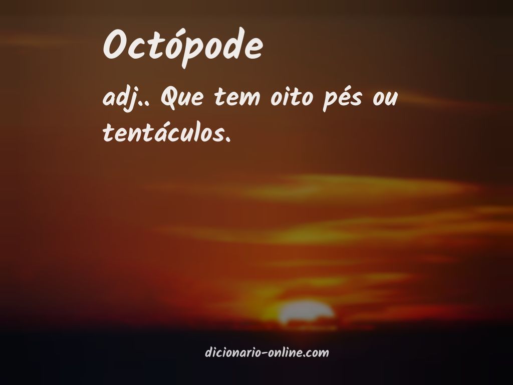 Significado de octópode