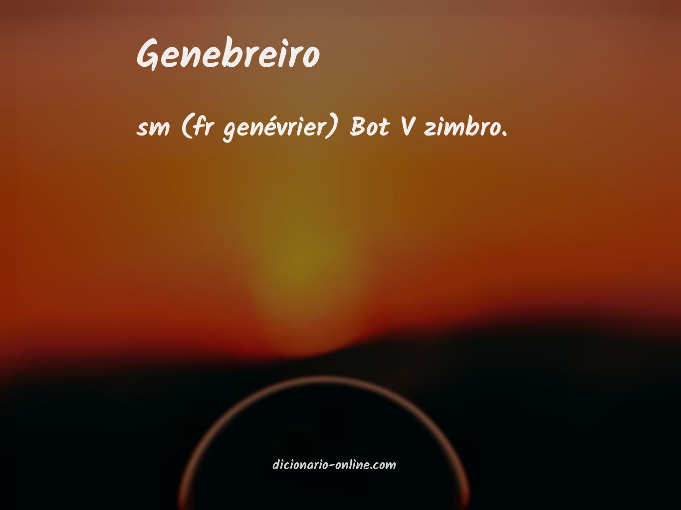 Significado de genebreiro