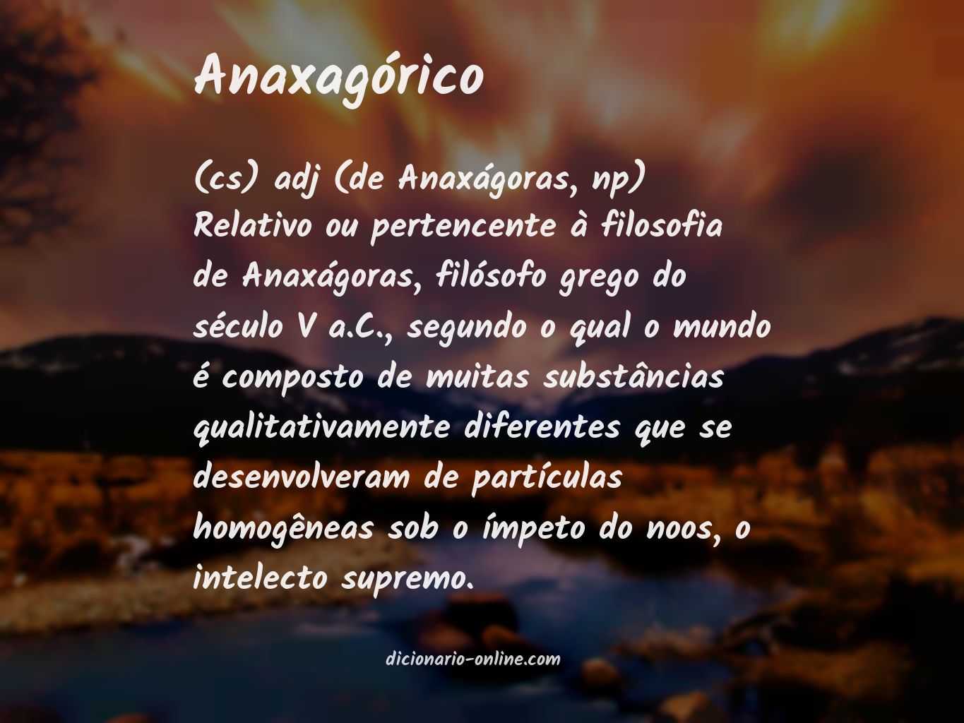 Significado de anaxagórico