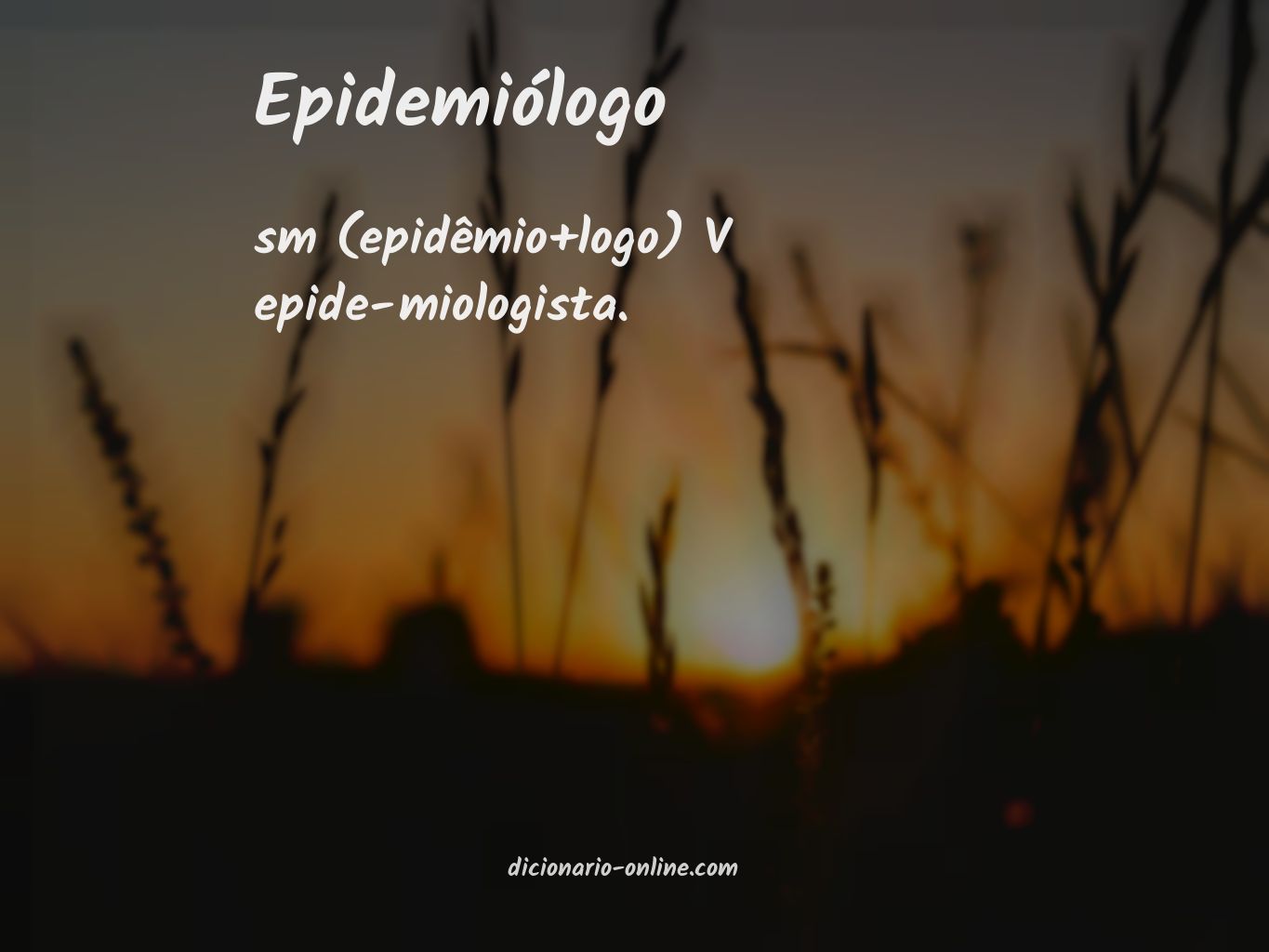 Significado de epidemiólogo