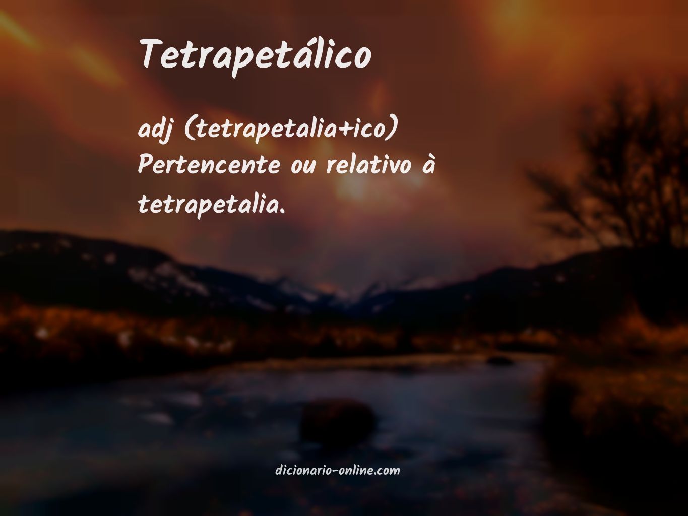 Significado de tetrapetálico