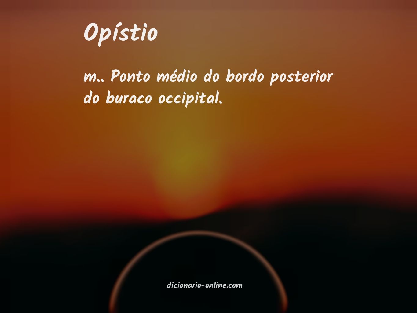 Significado de opístio