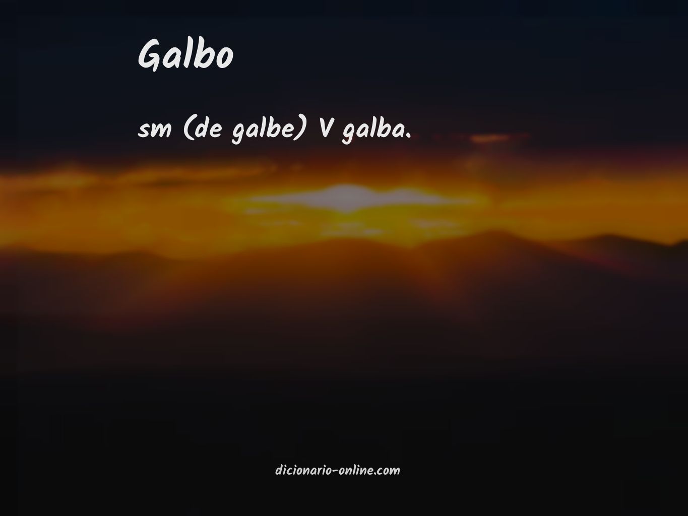 Significado de galbo