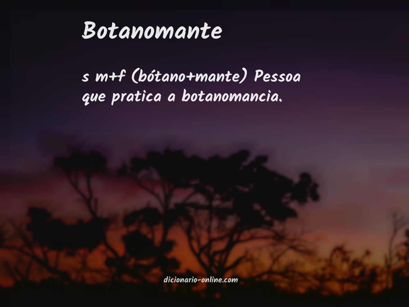 Significado de botanomante