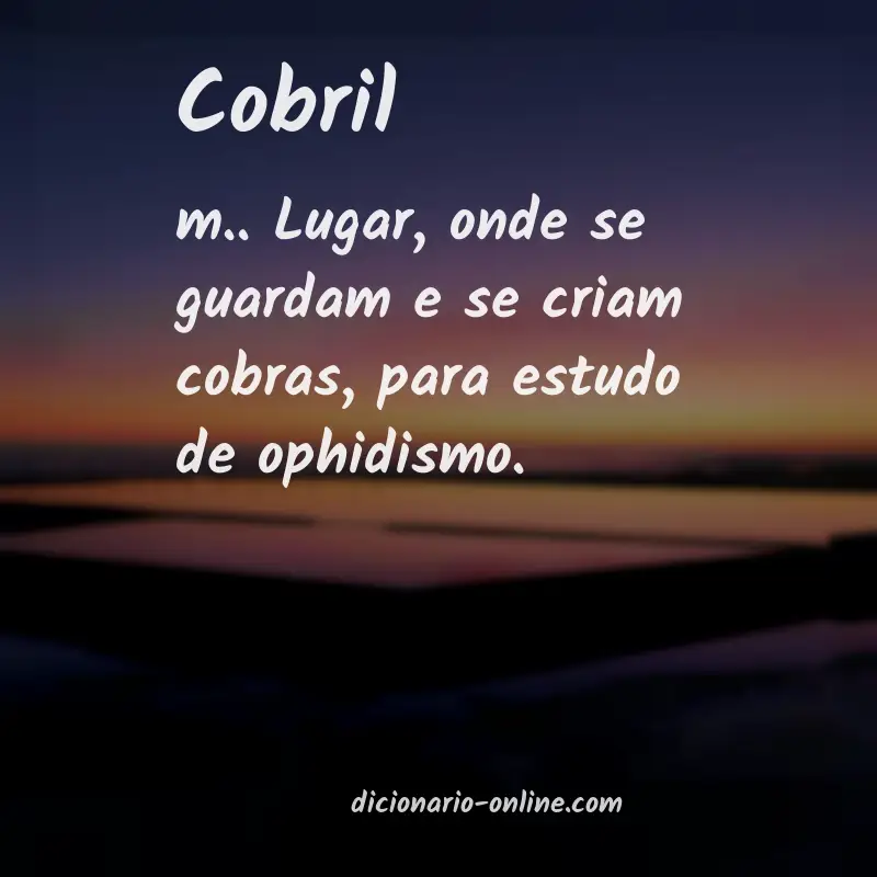 Significado de cobril