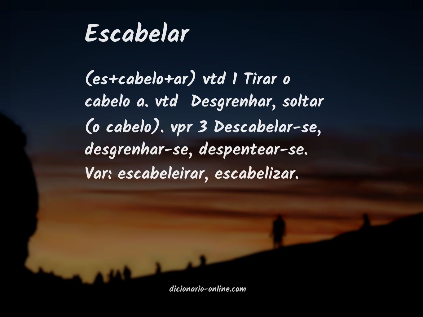 Significado de escabelar