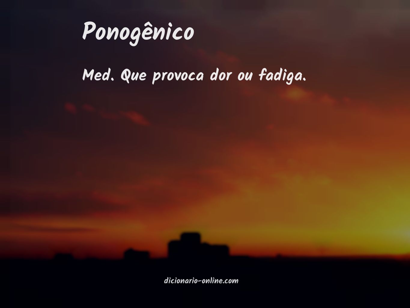 Significado de ponogênico