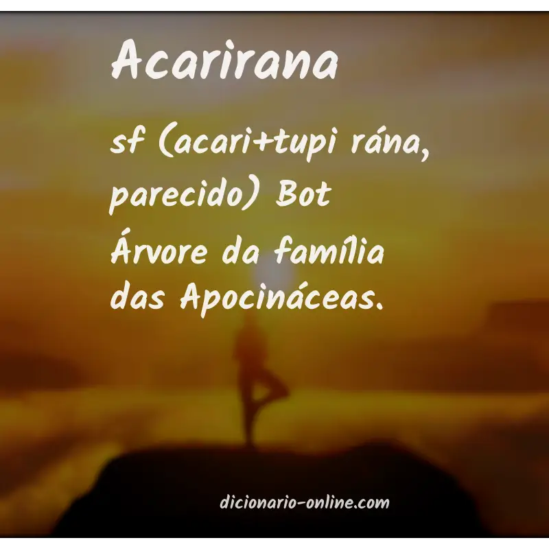 Significado de acarirana