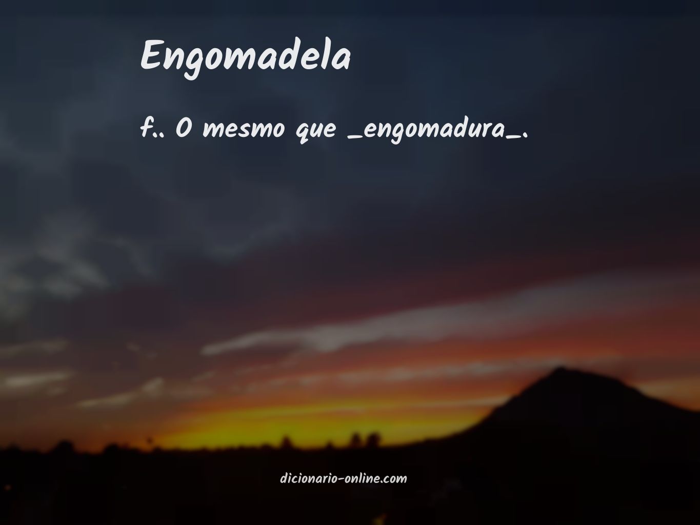 Significado de engomadela