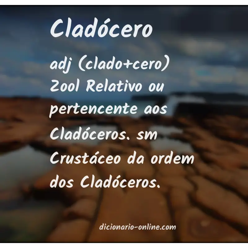 Significado de cladócero