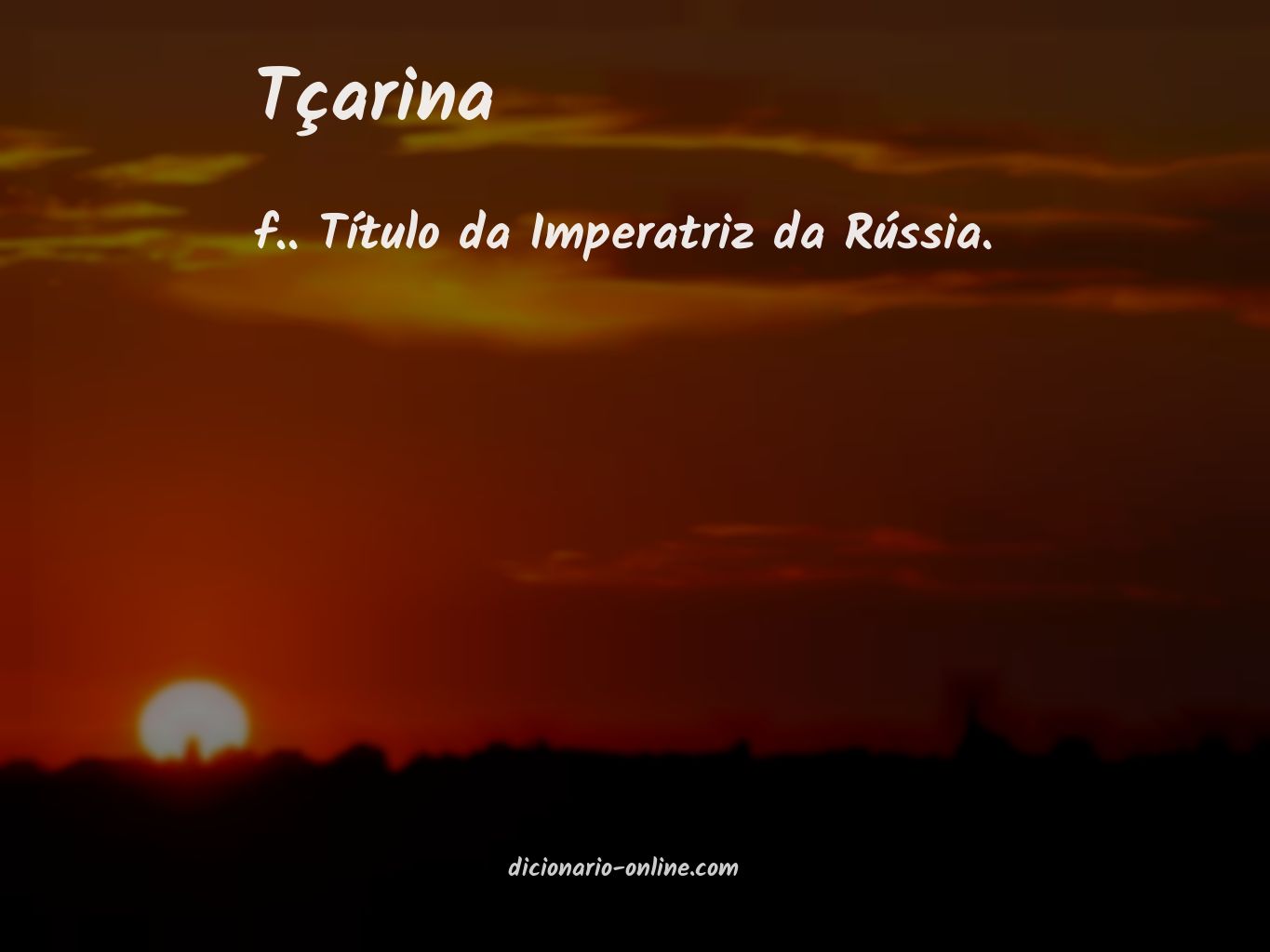 Significado de tçarina