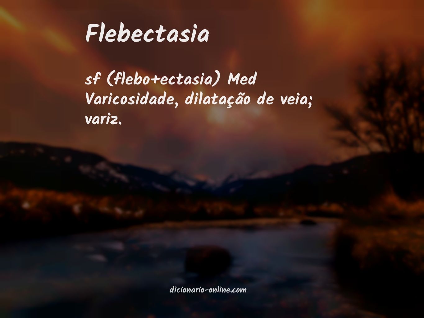 Significado de flebectasia