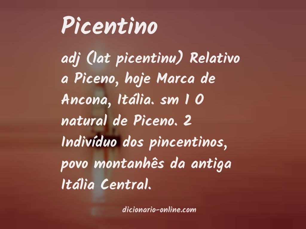 Significado de picentino