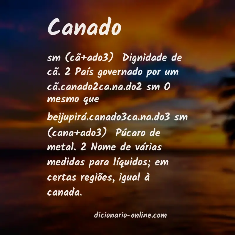 Significado de canado