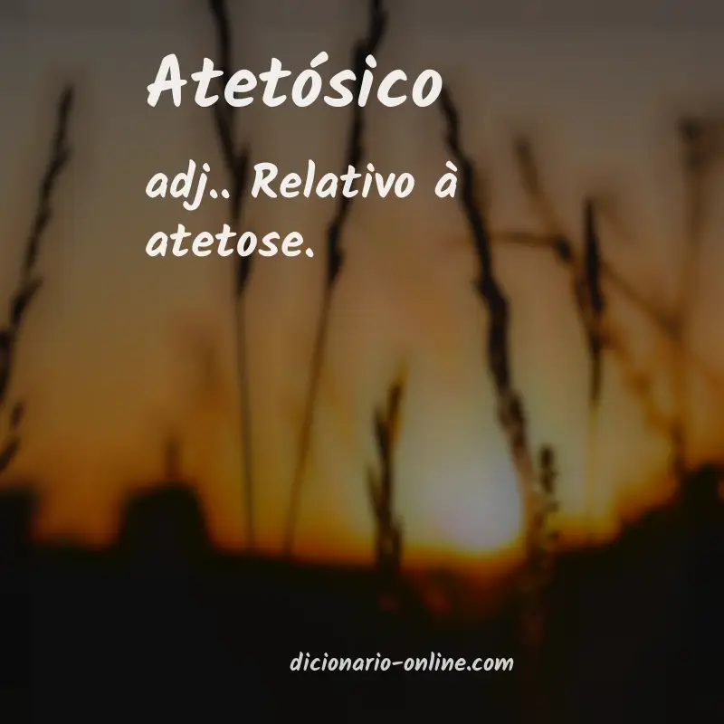 Significado de atetósico