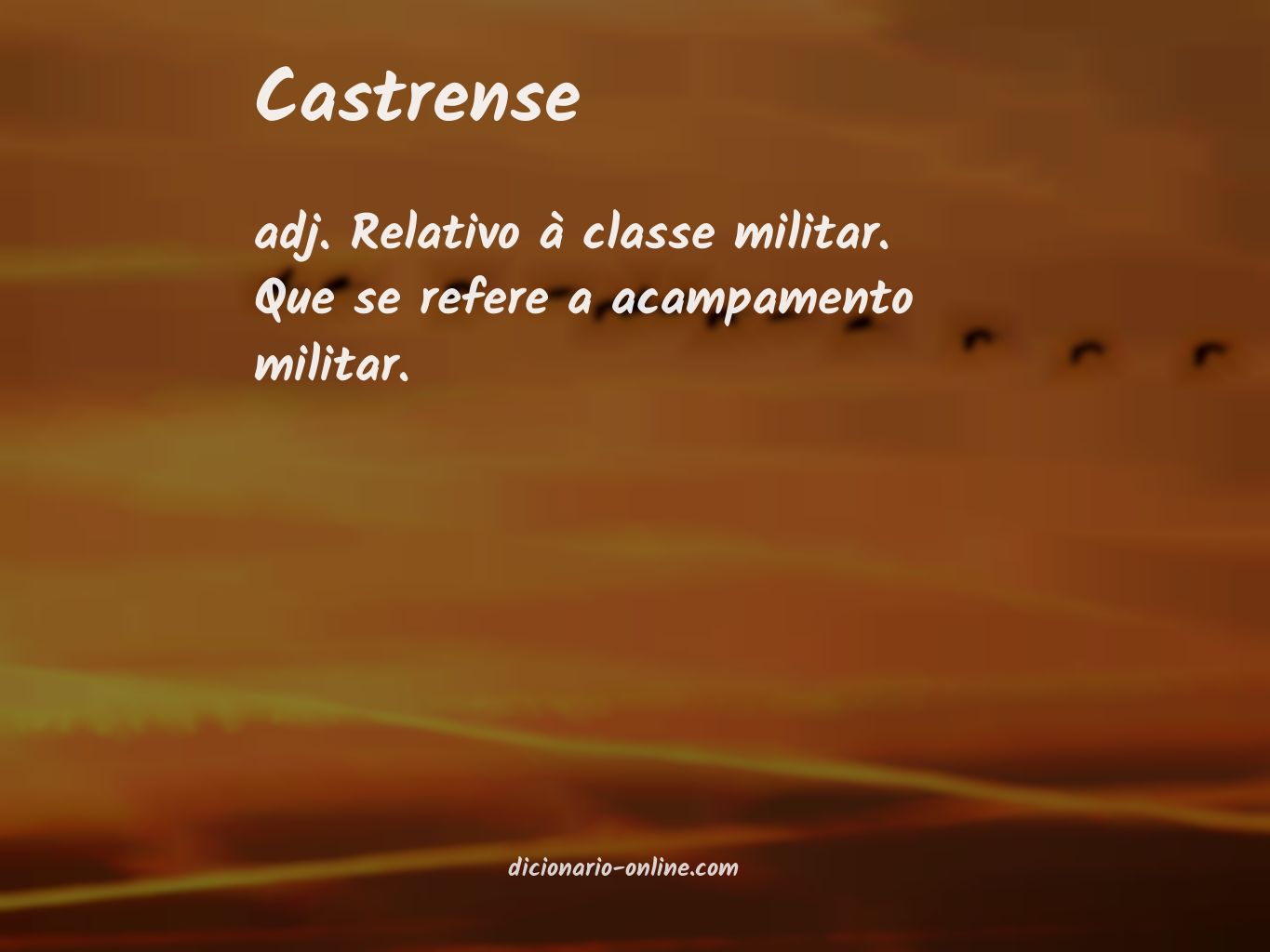 Significado de castrense