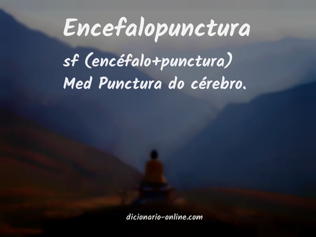 Significado de encefalopunctura