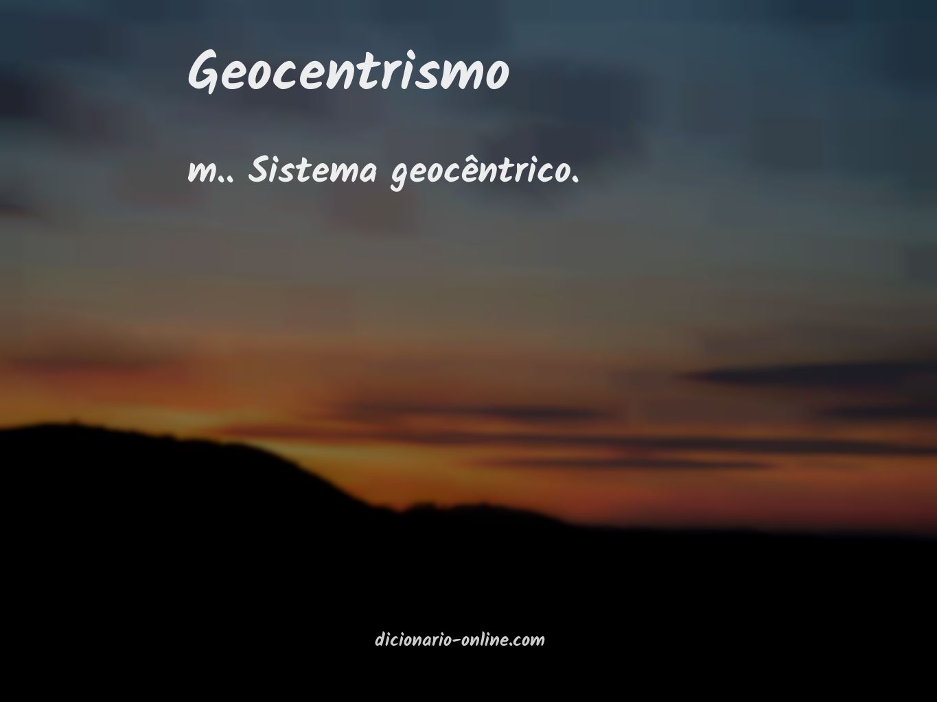 Significado de geocentrismo