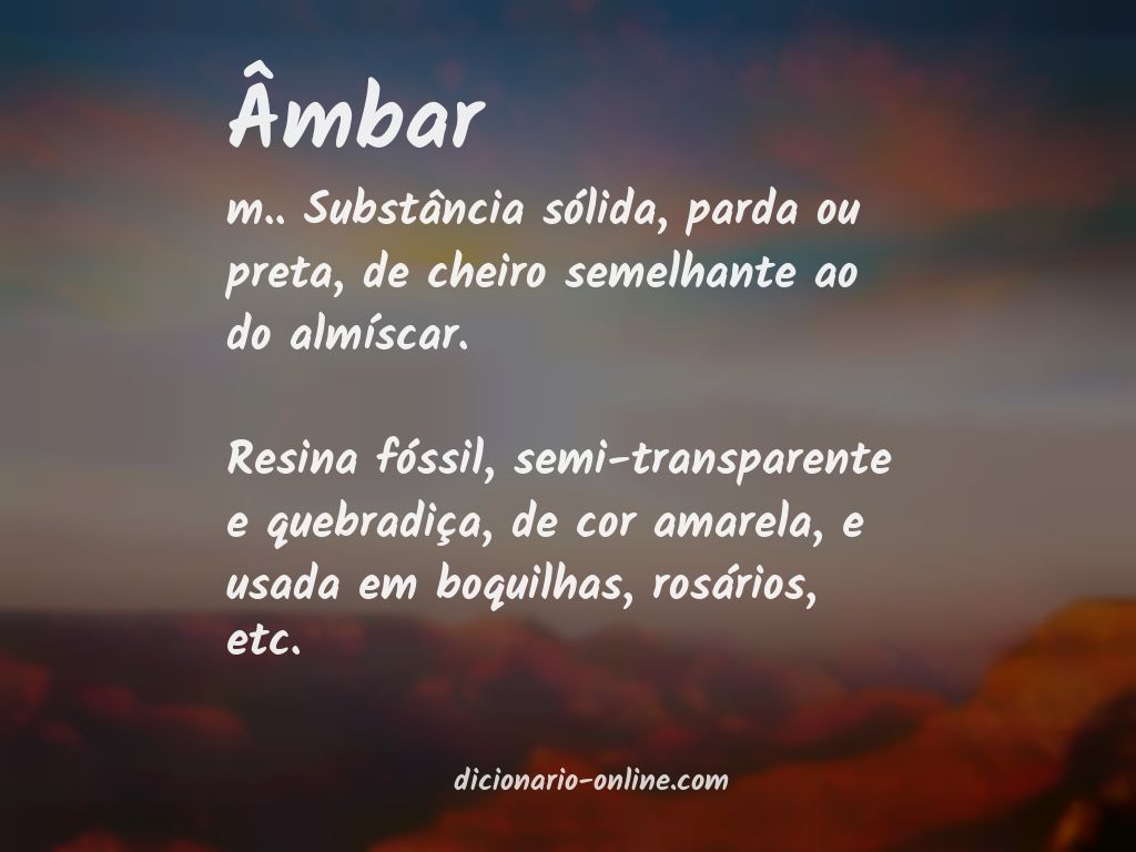 Significado de âmbar