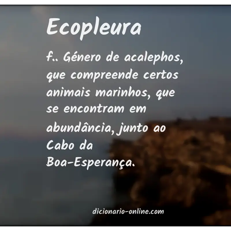 Significado de ecopleura