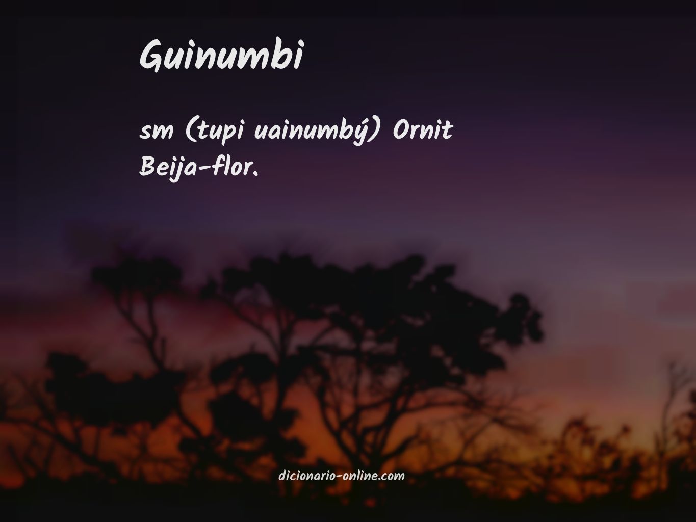 Significado de guinumbi