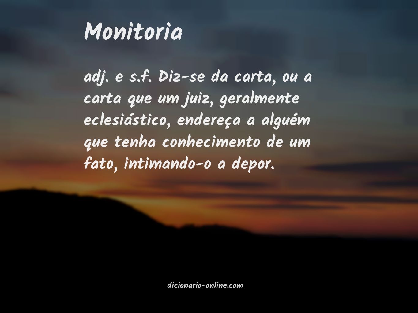 Significado de monitoria