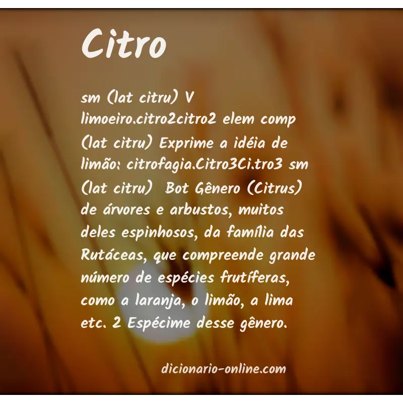 Significado de citro