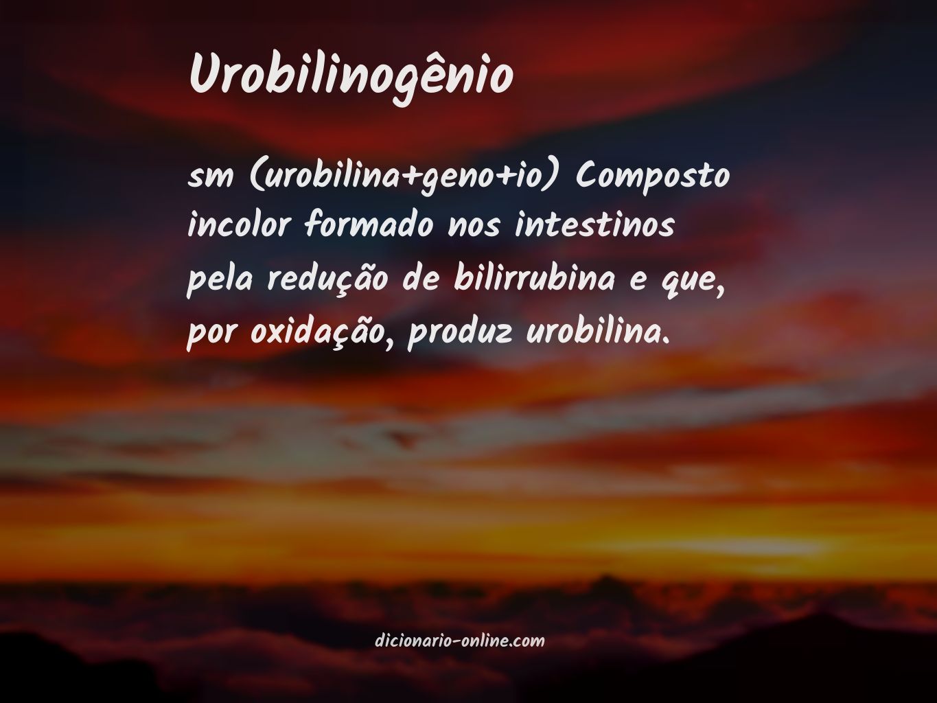 Significado de urobilinogênio