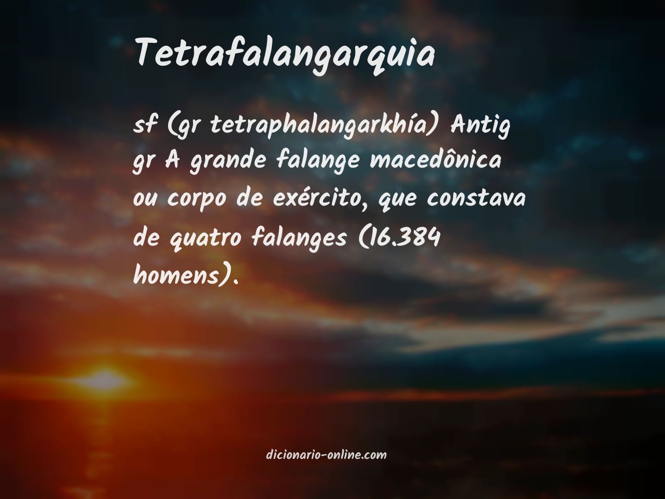 Significado de tetrafalangarquia