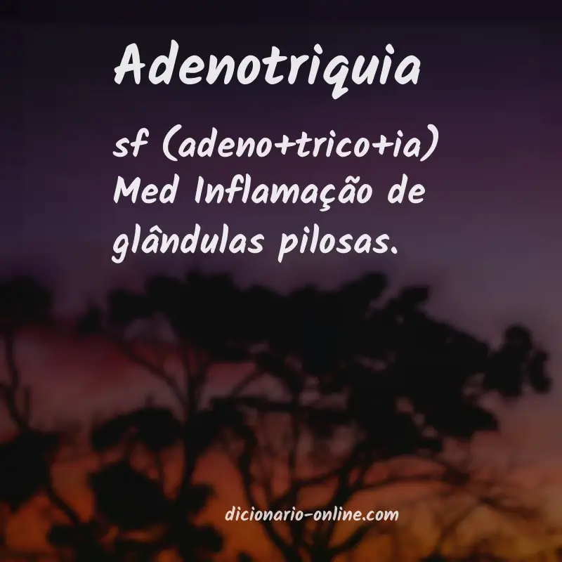 Significado de adenotriquia