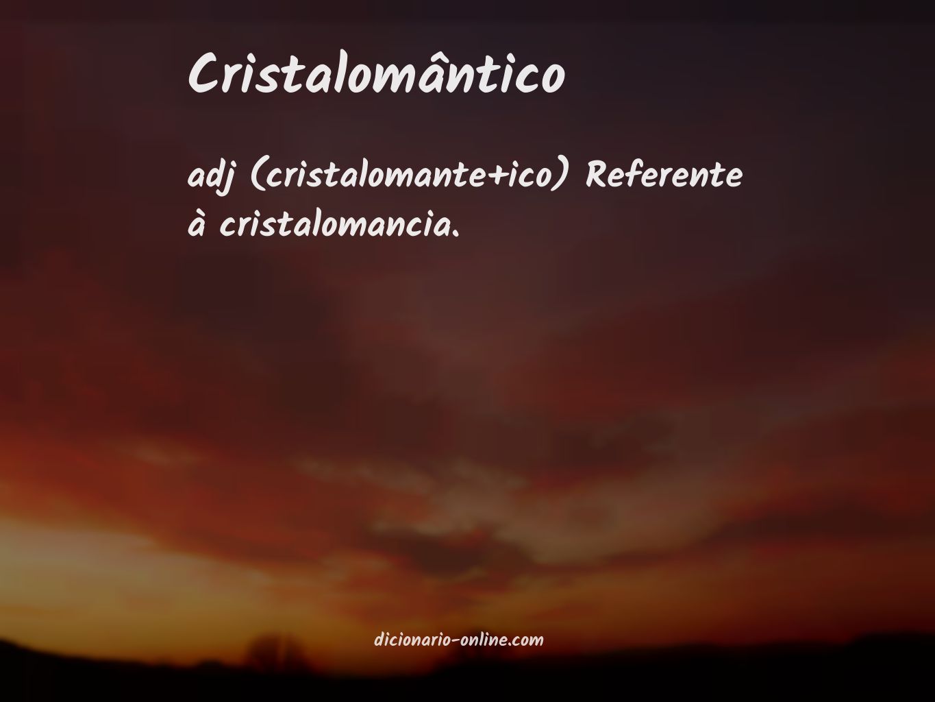 Significado de cristalomântico