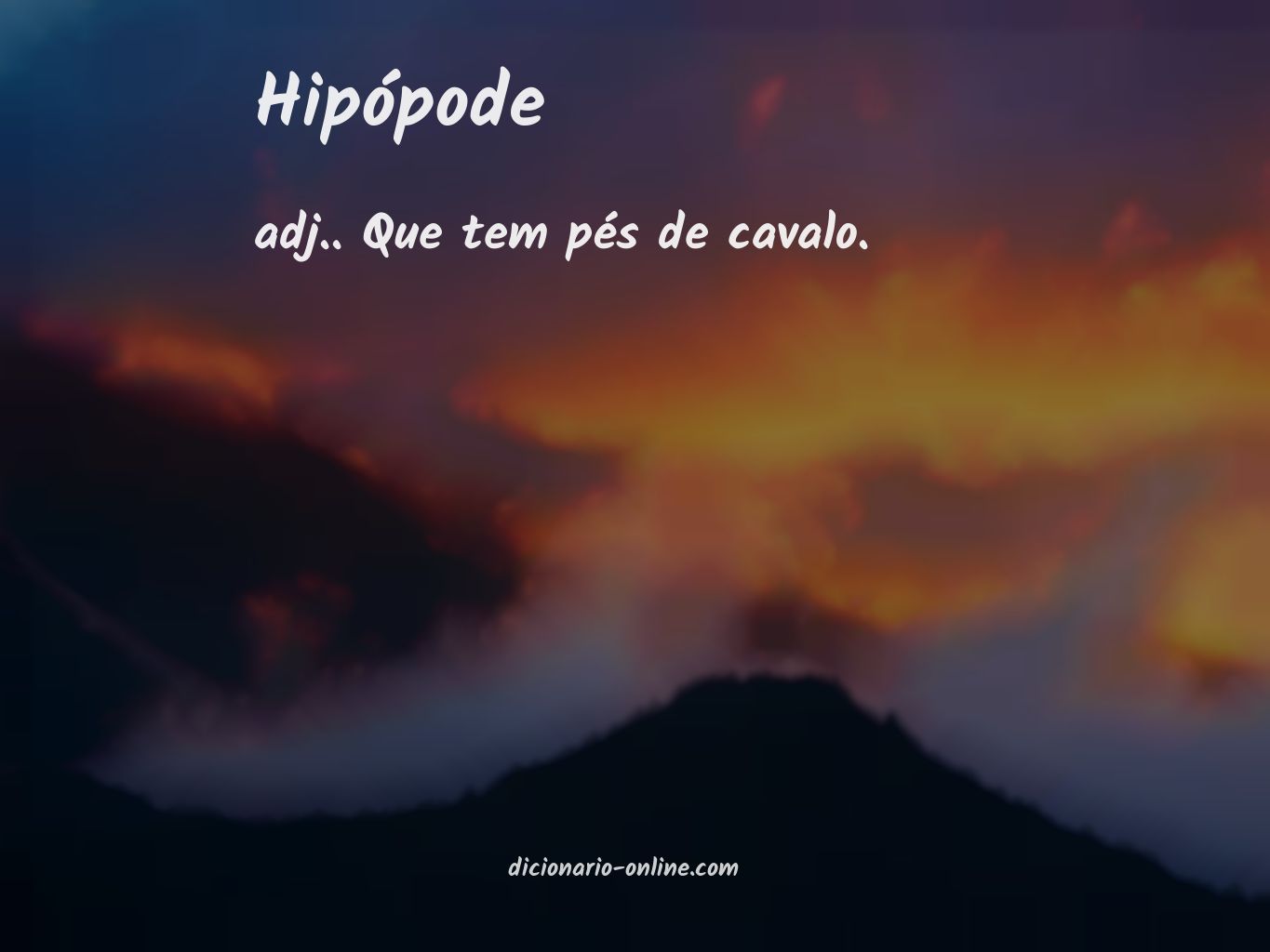 Significado de hipópode