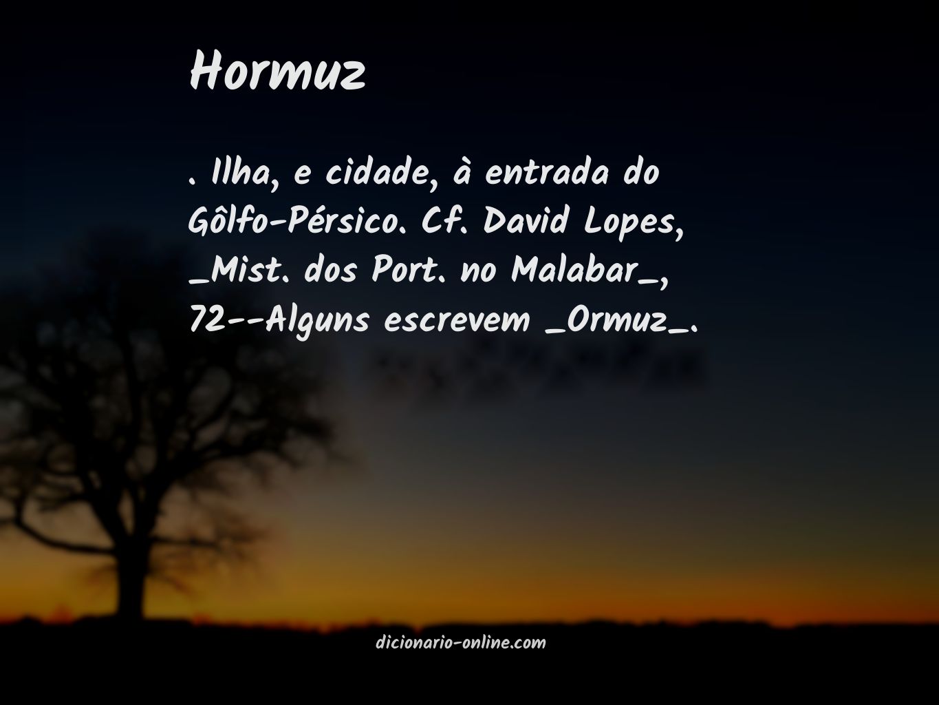 Significado de hormuz