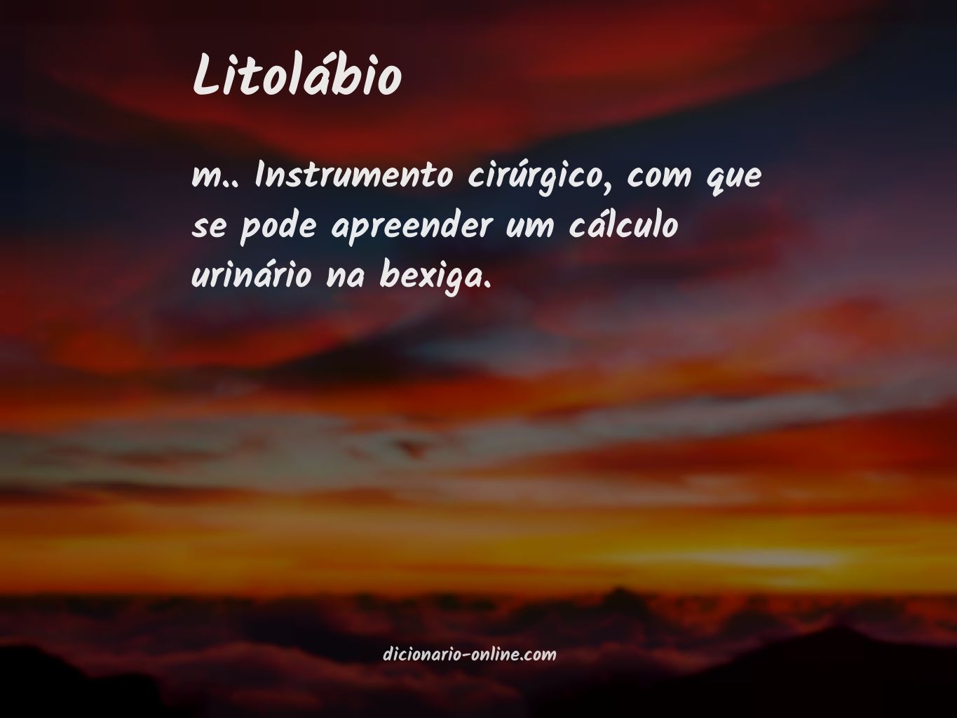 Significado de litolábio