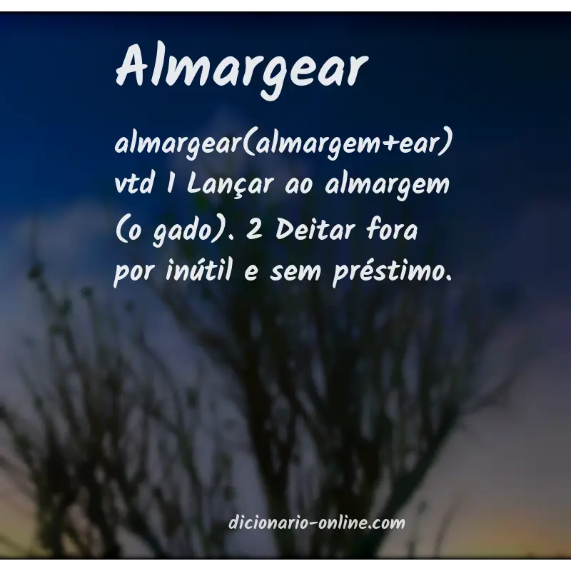 Significado de almargear