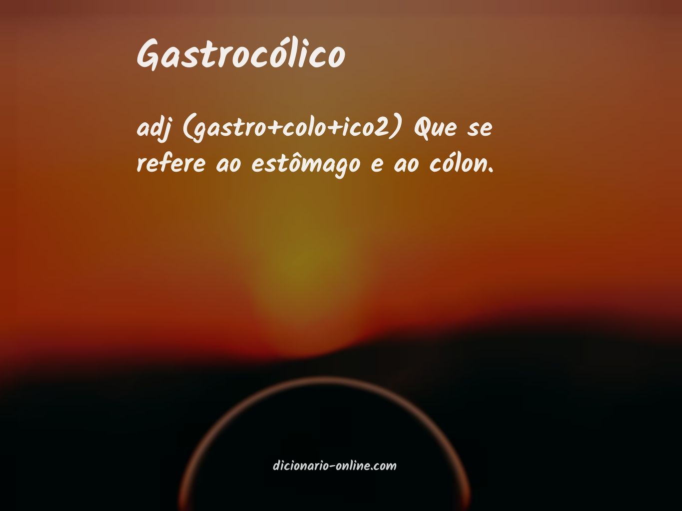 Significado de gastrocólico