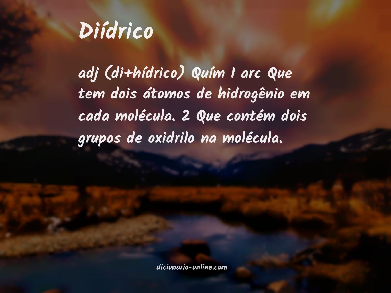 Significado de diídrico