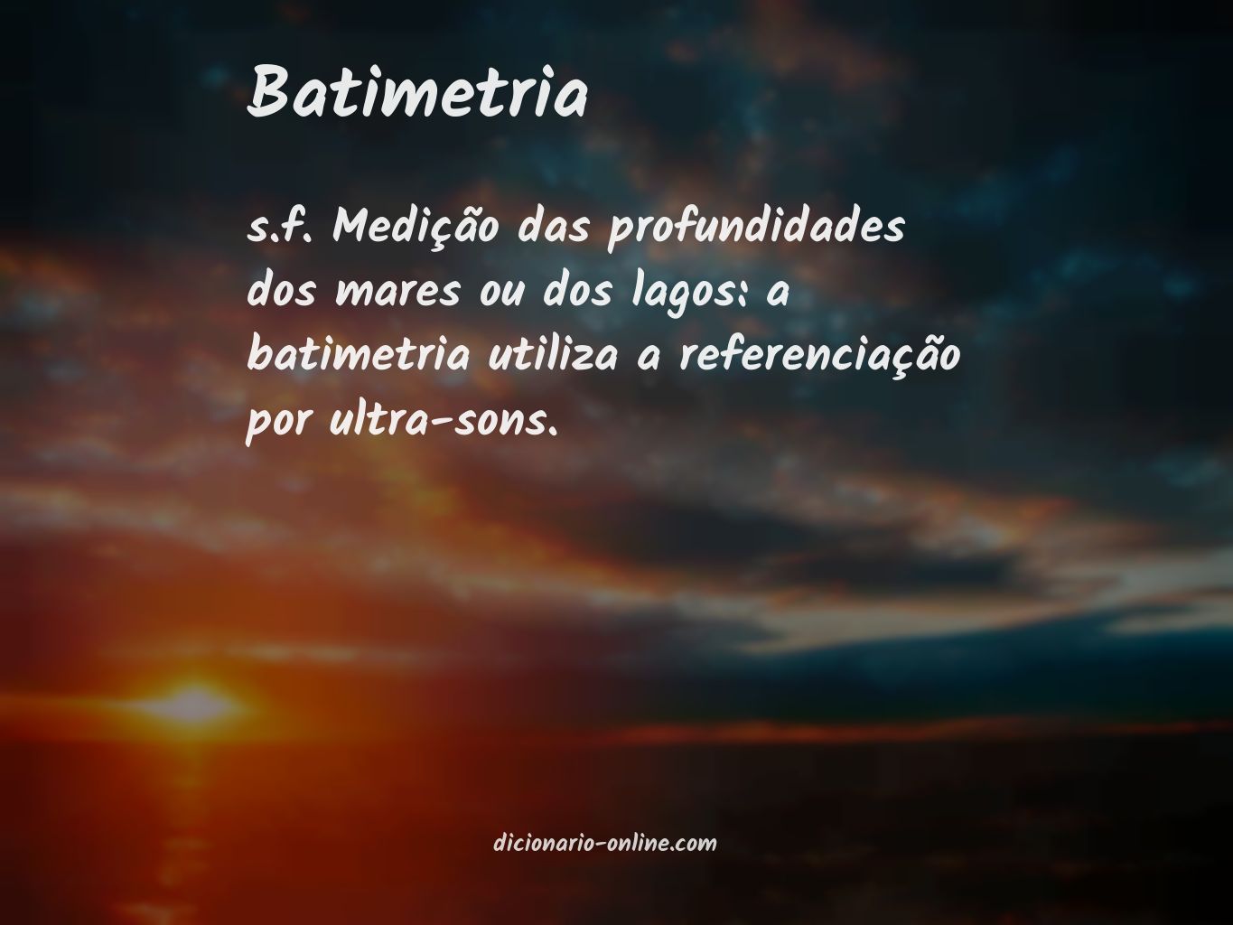 Significado de batimetria