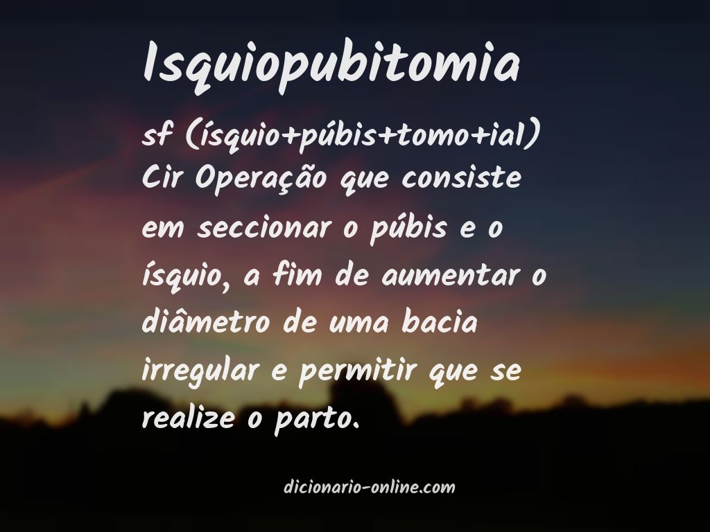 Significado de isquiopubitomia